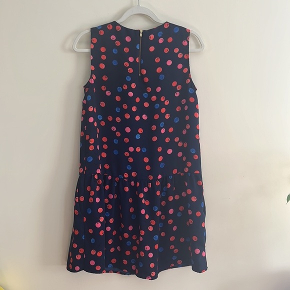 Cynthia Rowley Drop Waist Polka Dot Cherry Mini Dress sz 2 Twee summer girly - Picture 6 of 7
